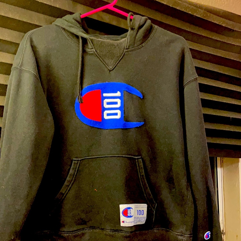 100 year anniversary for champion black sweatshirt
